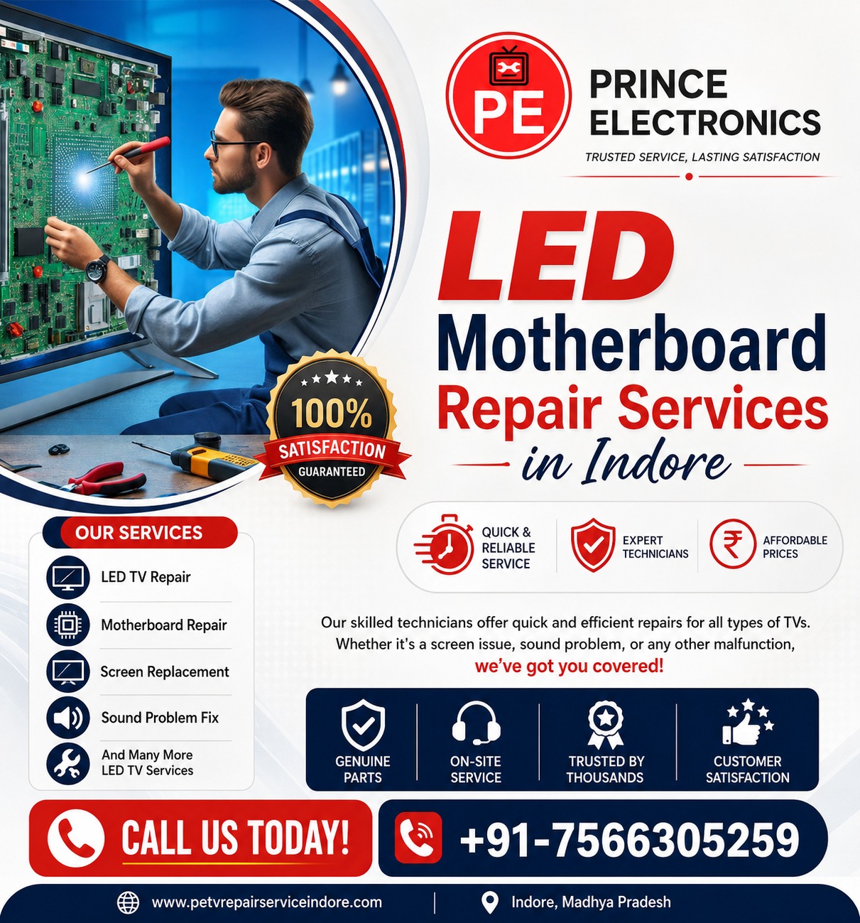LED Motherboard Repair Services in Indore